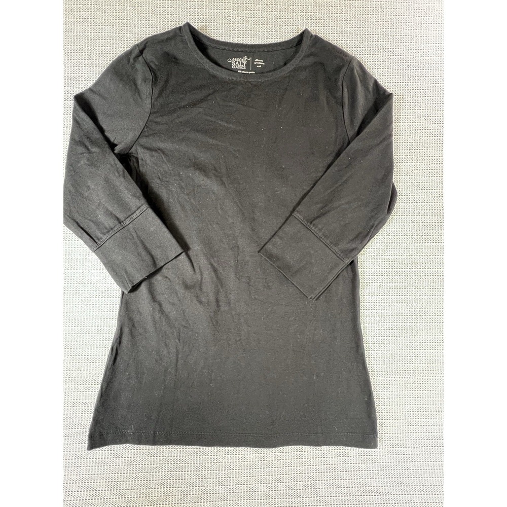 Sweet Salt Classic Womens Size SMALL Ultimate 3/4 Sleeve Black